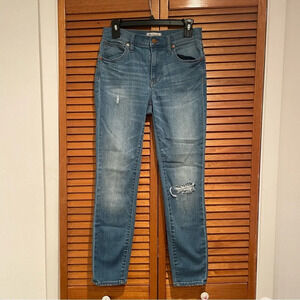 Madewell Women’s 9” High Riser Skinny Skinny Ripped Denim Jeans Sz 27